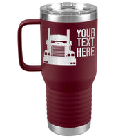 KW Your Text Here 20oz Handle Tumbler Free Shipping