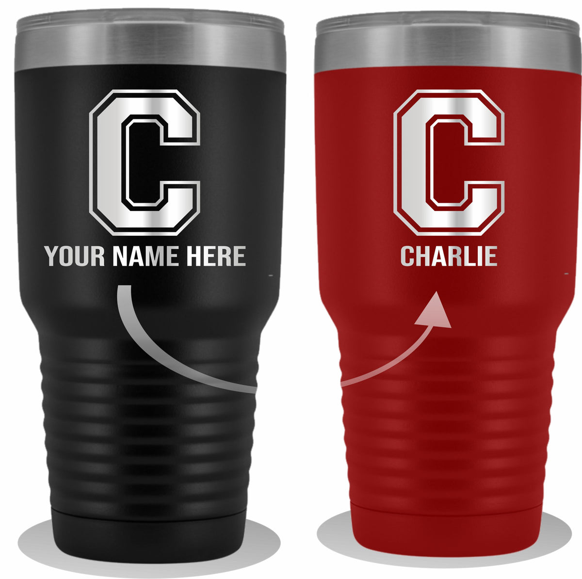 Initial Letter C 30oz Tumbler Free Shipping – Big Rig Threads