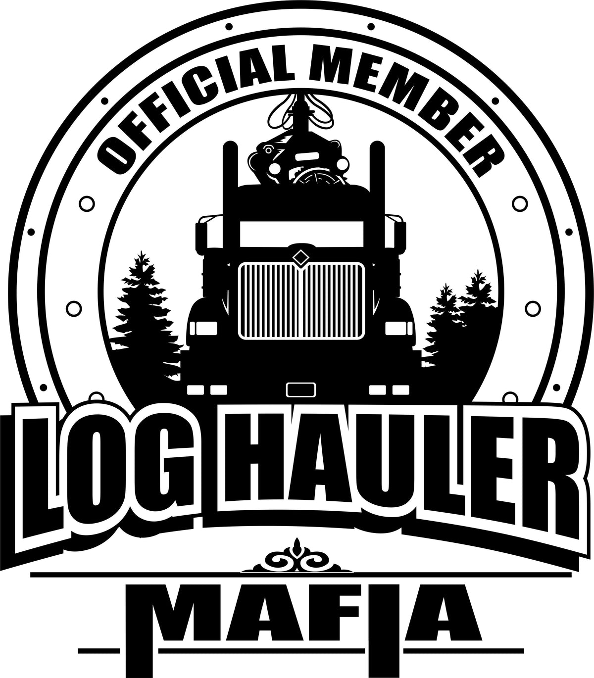 Log Hauler Mafia 9900 Vinyl Decal Free Shipping