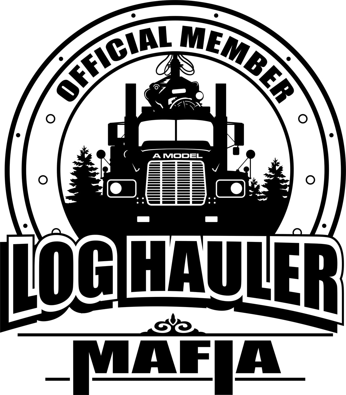 Log Hauler Mafia A Model Vinyl Decal Free Shipping