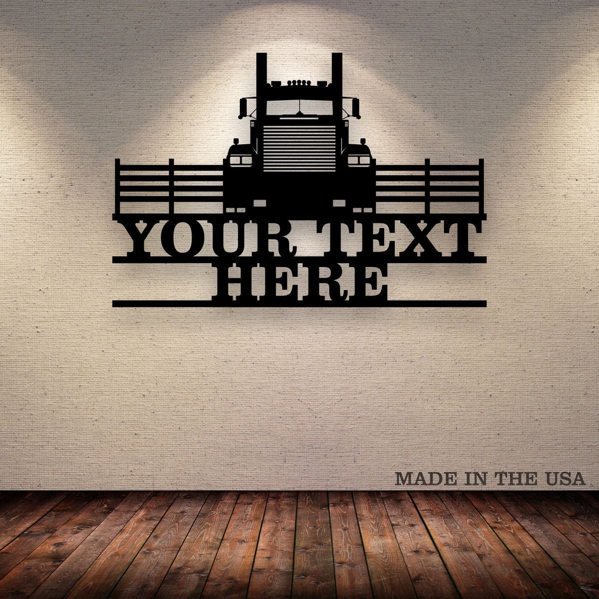 Mack Superliner  Your Text Here Metal Wall Art Free Shipping