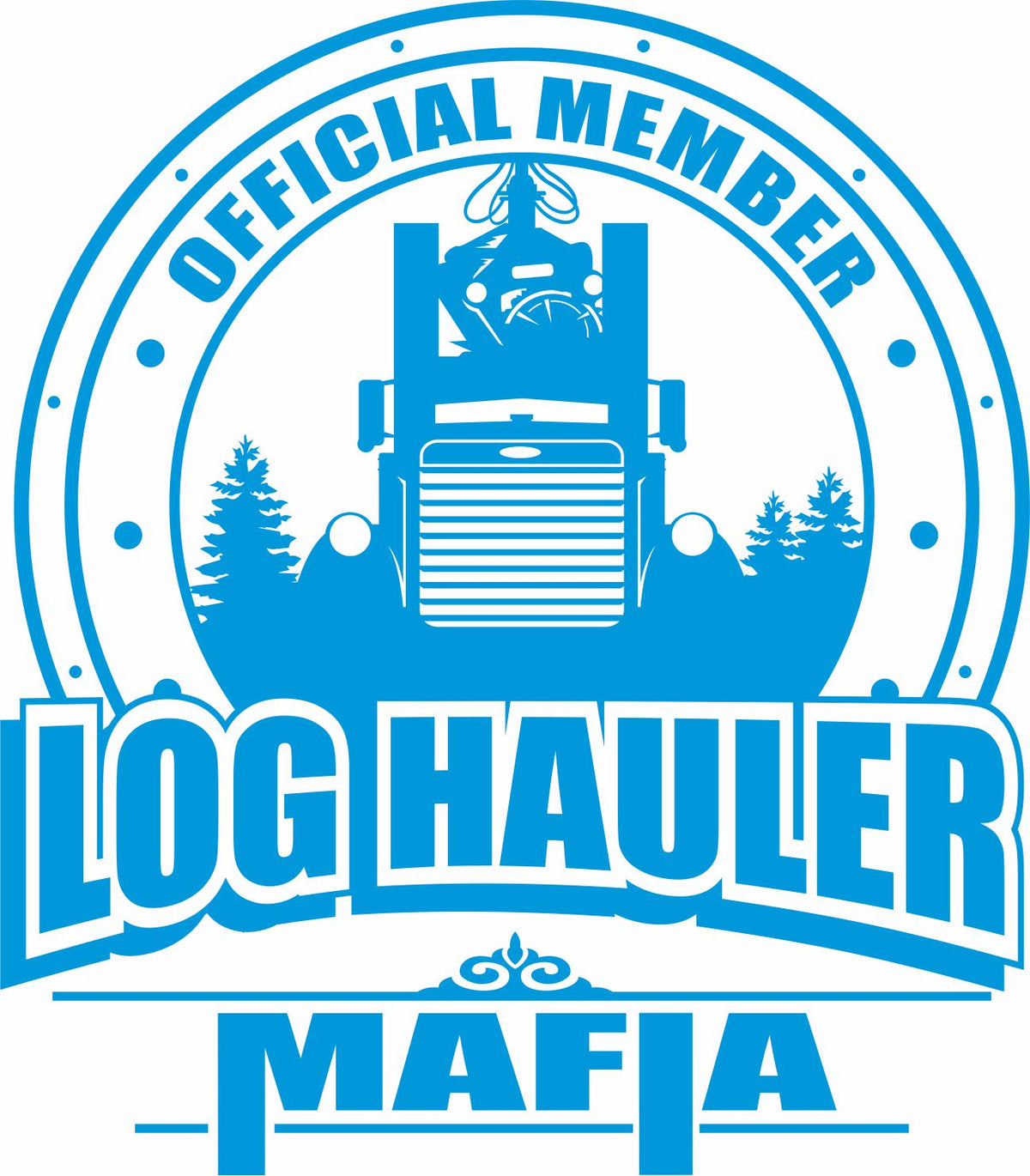 Log Hauler Mafia Pete Vinyl Decal Free Shipping