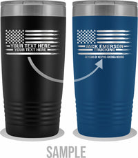 Pete Stars American Flag Your Text 20oz Tumbler Free Shipping