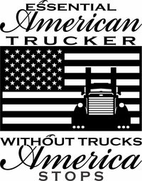 Essential American Trucker Pete Vinyl Decal Free Shipping