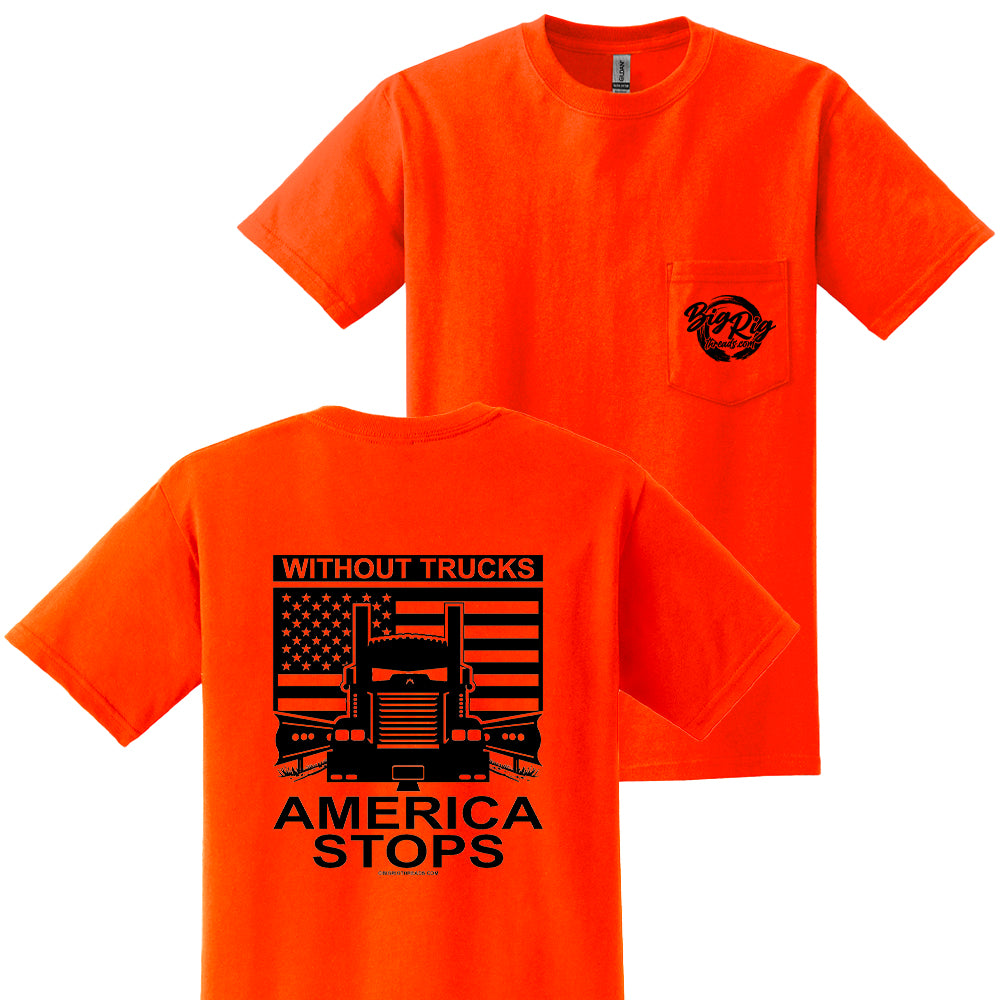 Without Trucks America Stops (Kenworth) Apparel