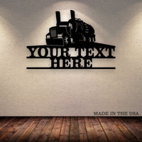 Vac Septic Truck Your Text Here Metal Wall Art Free Shipping