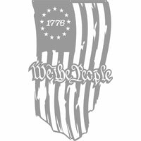 1776 We the People - Metal - Tattered Flag - Free Shipping