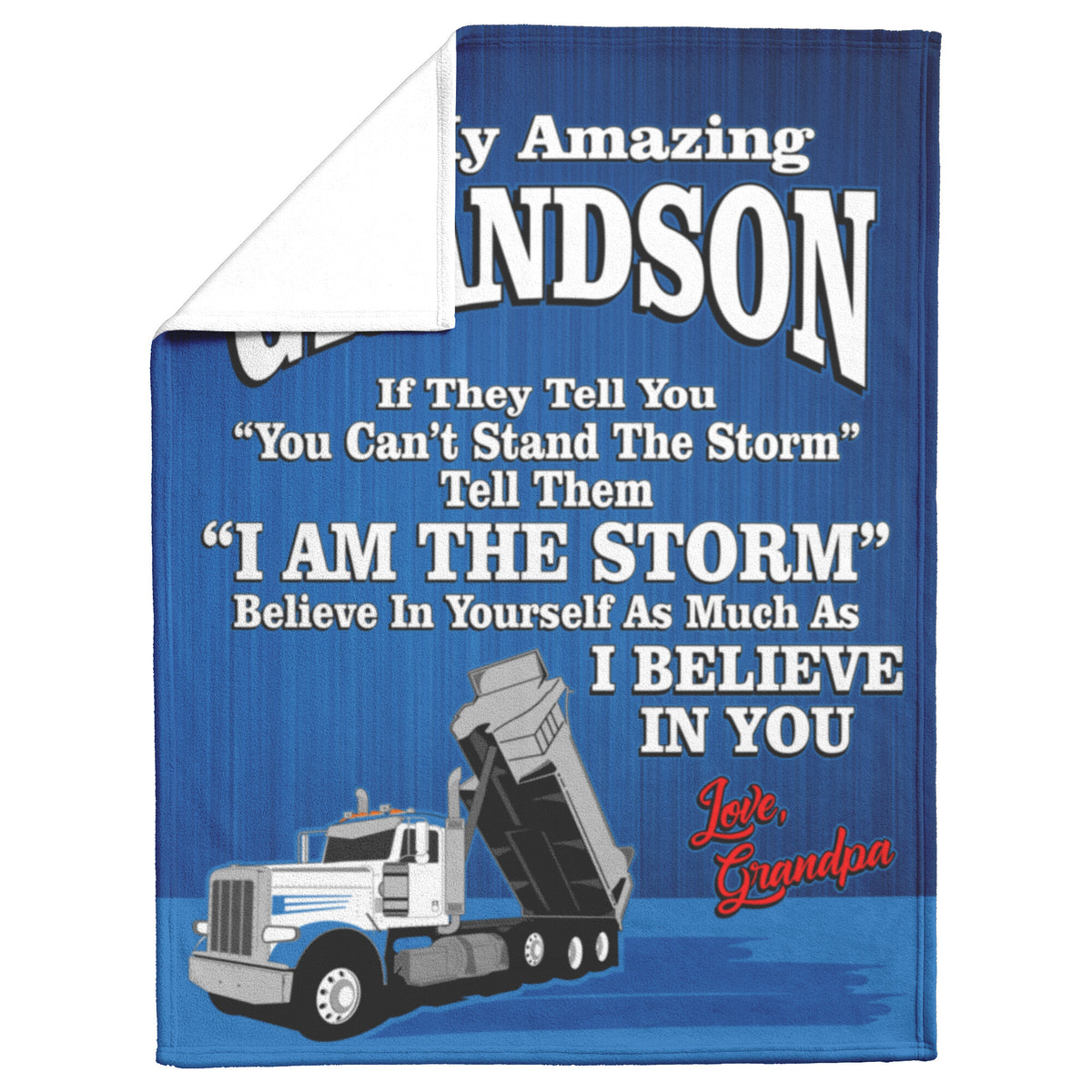 To My Amazing Grandson - Love Grandpa - Dump Truck - Free Shipping