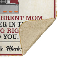 To My Amazing Mom - Fleece - Sherpa Blanket - Peterbilt - Car Hauler - Free Shipping