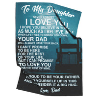To My Daughter Fleece Blanket - 9900 - Free Shipping