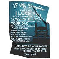 To My Daughter Fleece Blanket - KW - Free Shipping