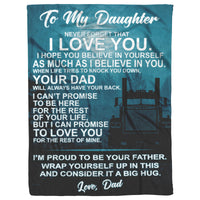 To My Daughter Fleece Blanket - Mack - Free Shipping