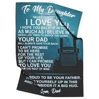 To My Daughter Fleece Blanket - Pete - Free Shipping