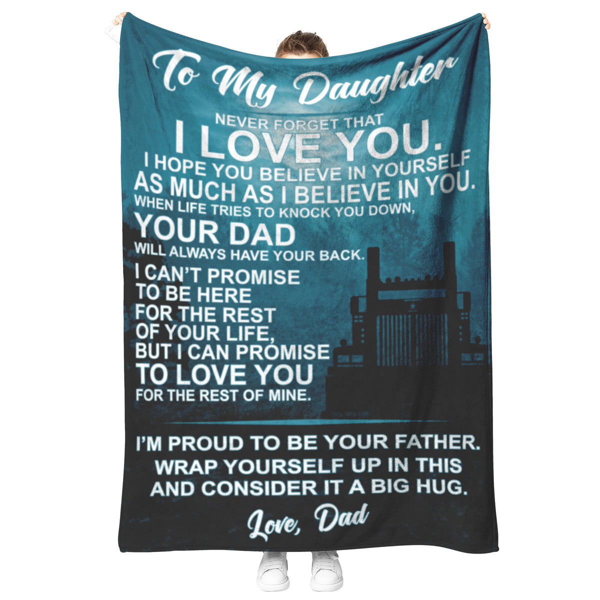 To My Daughter Fleece Blanket - Western Star - Free Shipping