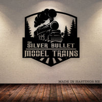 Train Engine Steam Your Text Metal Wall Sign Free Shipping