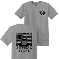 Without Trucks America Stops (Peterbilt) Apparel
