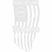 1776 We the People - Your Last Name - Metal Monogram Sign - Free Shipping