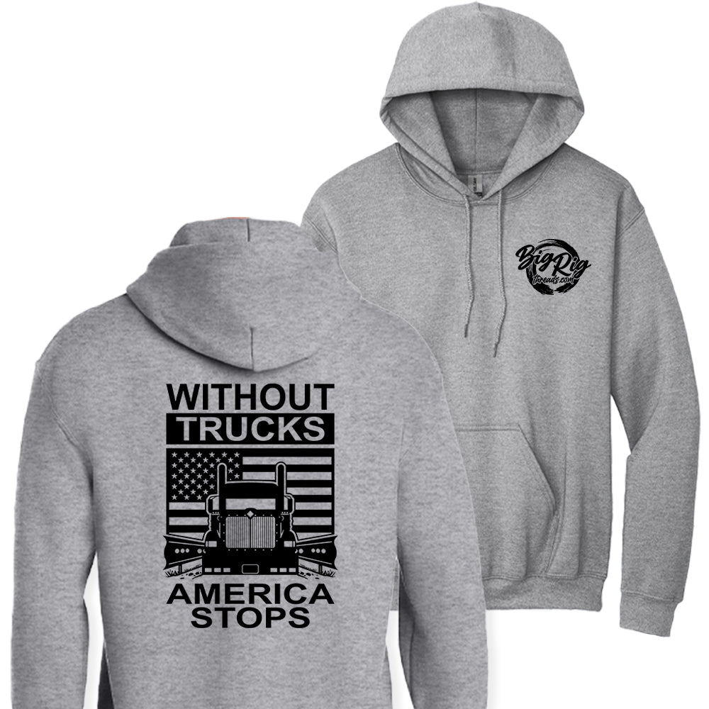 Without Trucks America Stops (International) Apparel