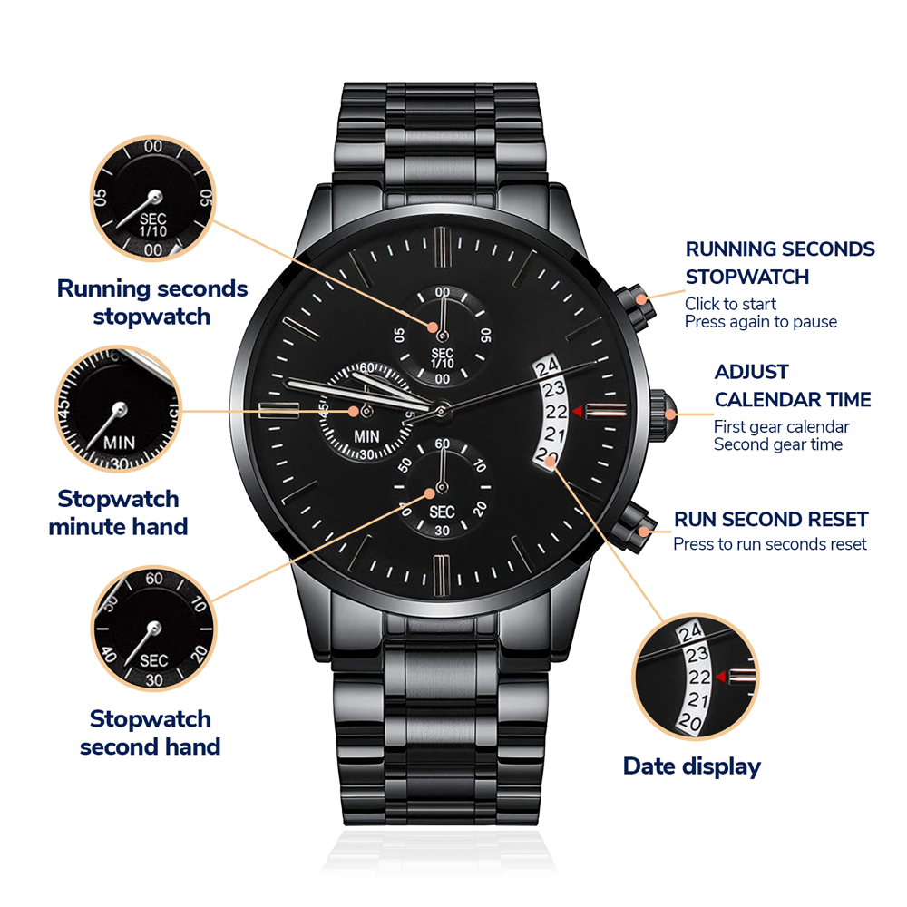The Best Beer Drinkin' Dad Ever - Black Chronograph Watch - Free Shipping