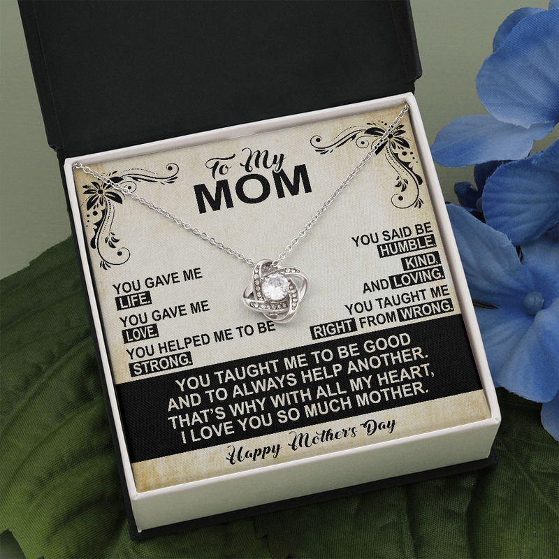 To My Mom - Humble - Kind - Loving - Flowers - Mother's Day Necklace