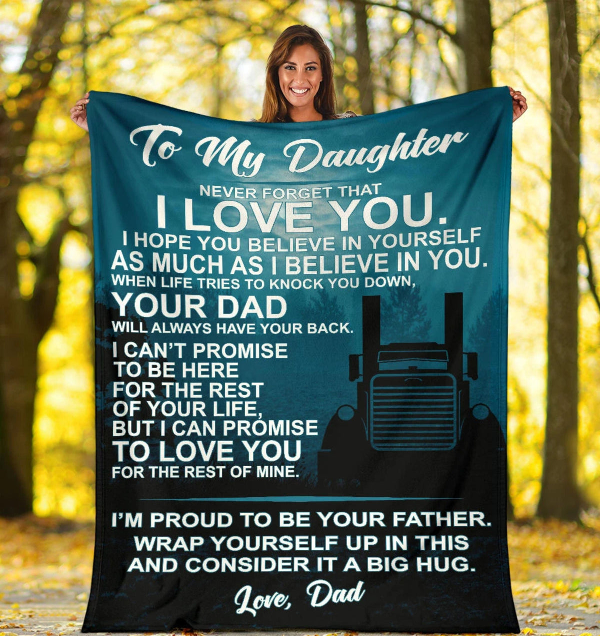 To My Daughter Fleece Blanket - Pete - Free Shipping