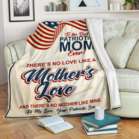 To the Best Patriotic Mom - Mother's Day Blanket - Son - Free Shipping