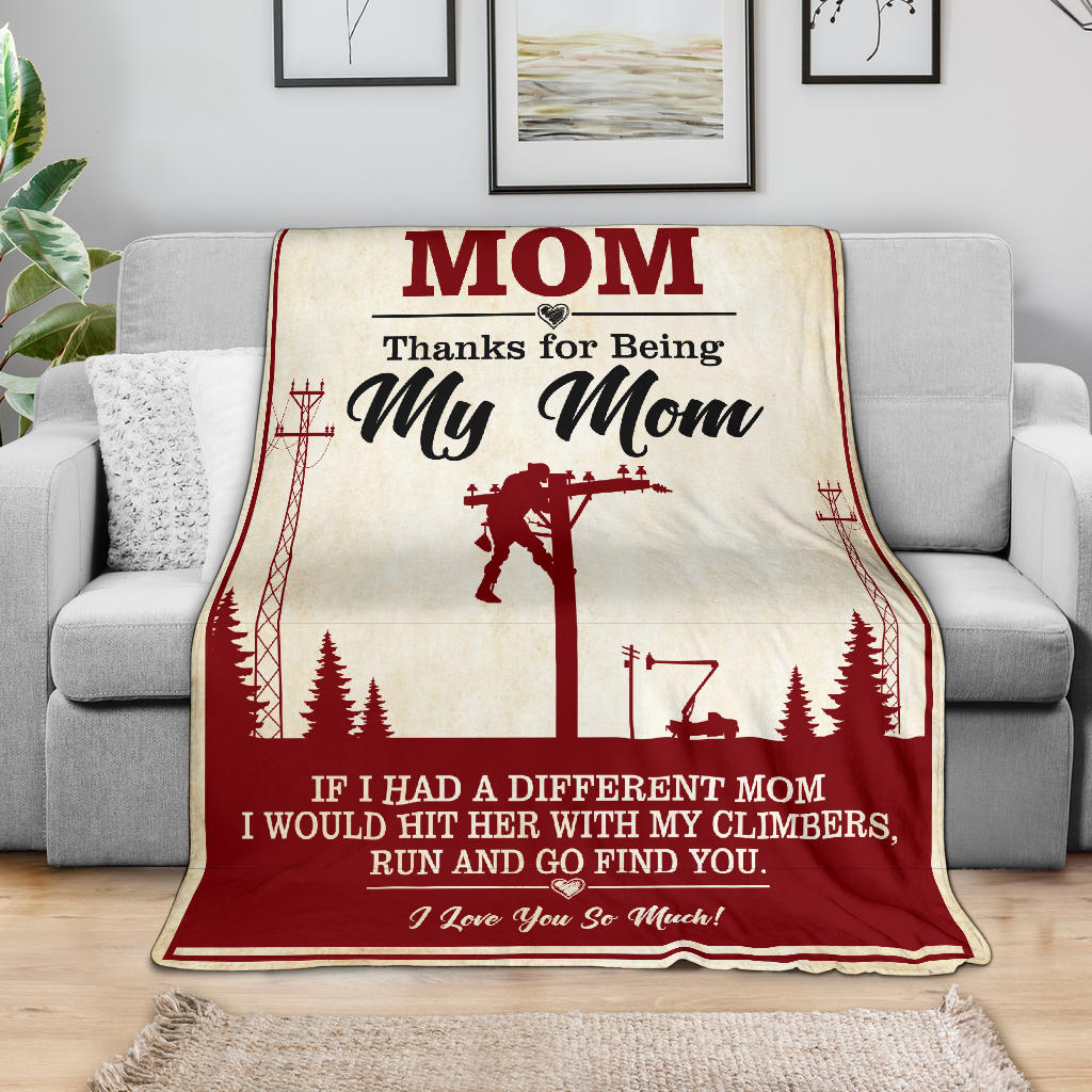 To My Amazing Mom - Fleece or Sherpa Blanket - Climbers - Lineman - Free Shipping