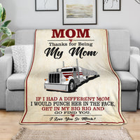 To My Amazing Mom - Fleece - Sherpa Blanket - Peterbilt - Corrosive Tanker