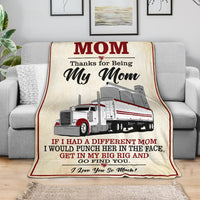 To My Amazing Mom - Fleece - Sherpa Blanket - Peterbilt - Grain Hauler - Free Shipping