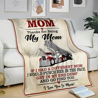 To My Amazing Mom - Fleece - Sherpa Blanket - End Dump - Free Shipping