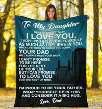 To My Daughter Fleece Blanket - Pete - Grain Hauler - Free Shipping