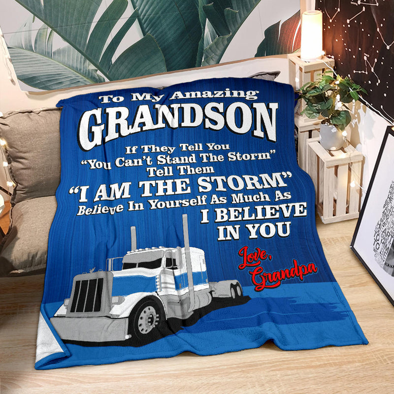 To My Amazing Grandson - Love Grandpa - Peterbilt - Free Shipping