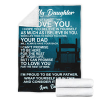 To My Daughter Fleece Blanket - 9900 - Free Shipping