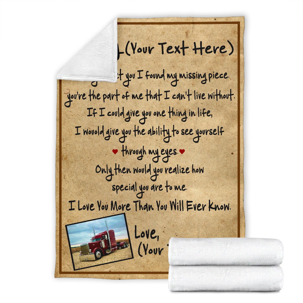 To My - The Day I Met You - Your Text & Photo - Free Shipping