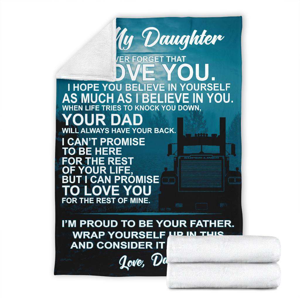 To My Daughter Fleece Blanket - Mack - Free Shipping