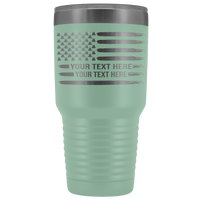 Pete Stars American Flag Your Text Here 30oz Tumbler Free Shipping