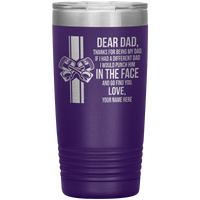 Dear Dad Your Name(s) Crossed Piston 20oz Tumbler Free Shipping