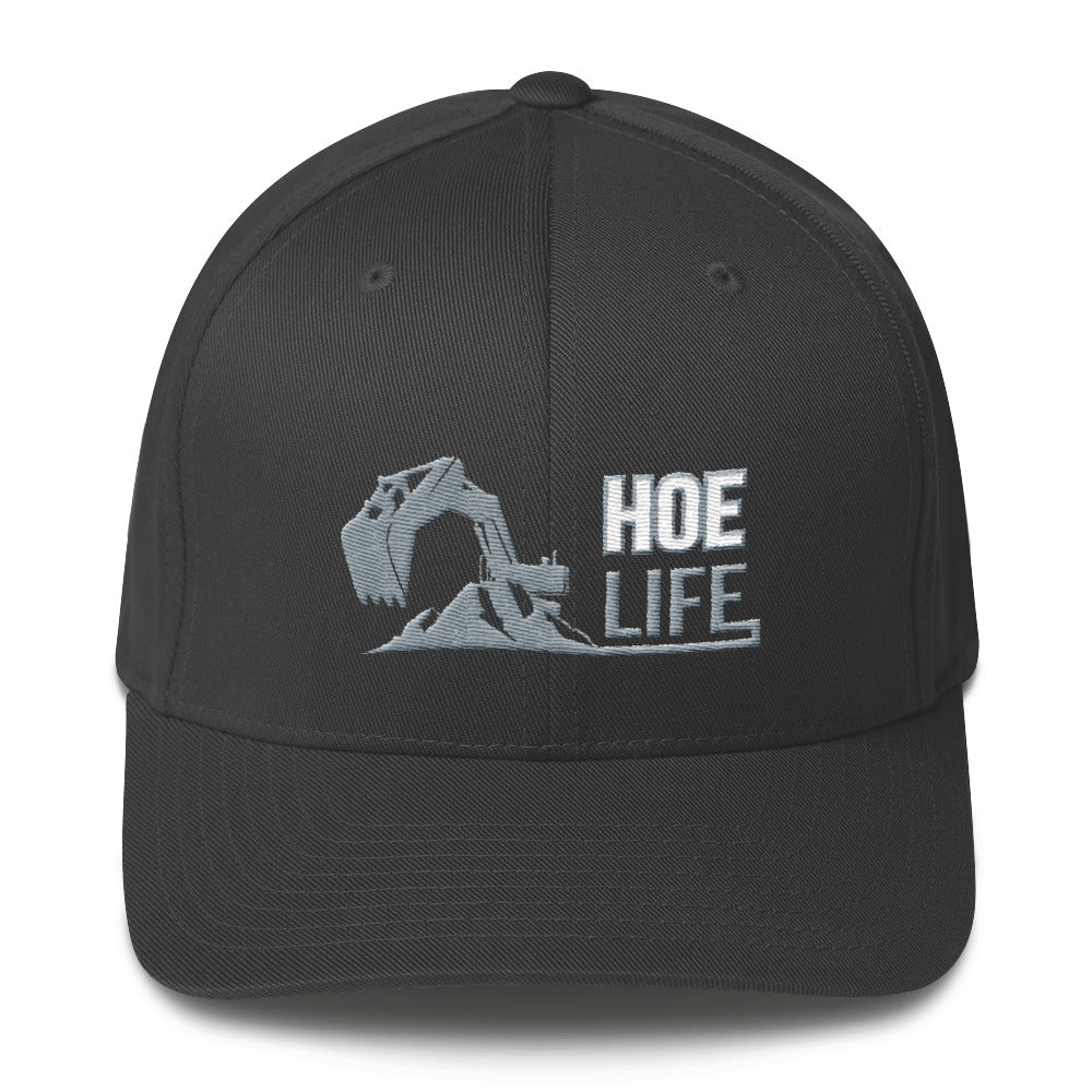Hoe Life - Excavator - Flexfit Hat - Free Shipping