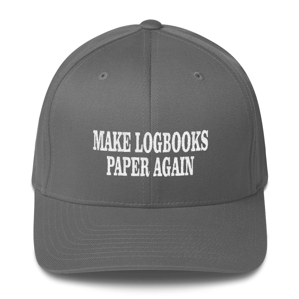 Make Logbooks Paper Again Flexfit Hat Free Shipping
