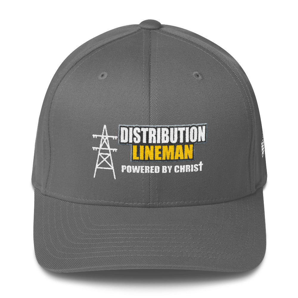 Distribution Lineman Powered by Christ Flexfit Hat Free Shipping