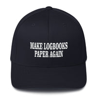 Make Logbooks Paper Again Flexfit Hat Free Shipping