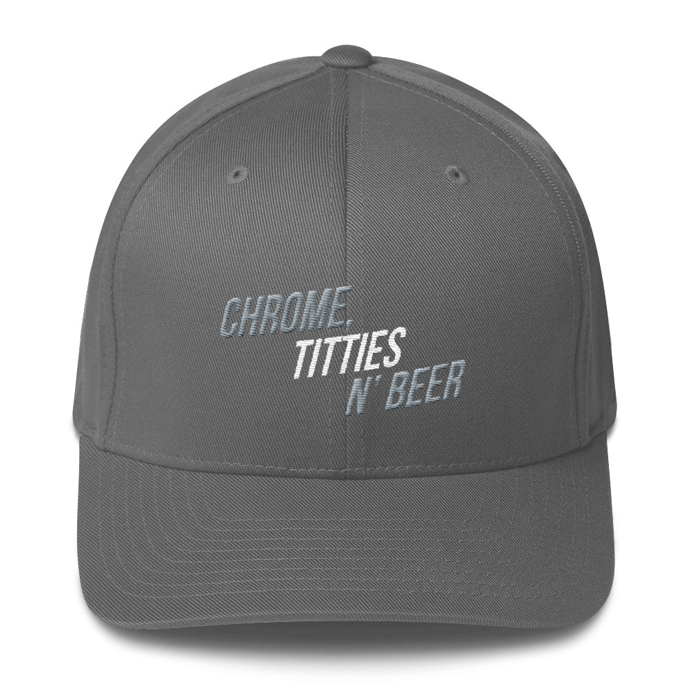 Chrome, Titties n' Beer Flexfit Hat