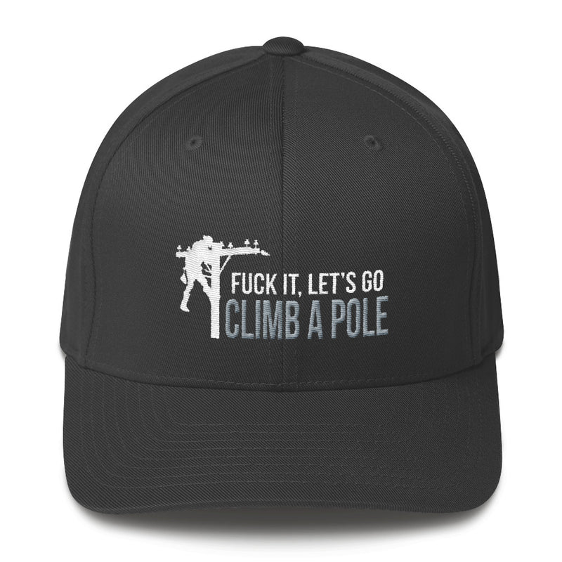 Lineman Fuck It, Let's Go Climb A Pole Flexfit Hat Free Shipping