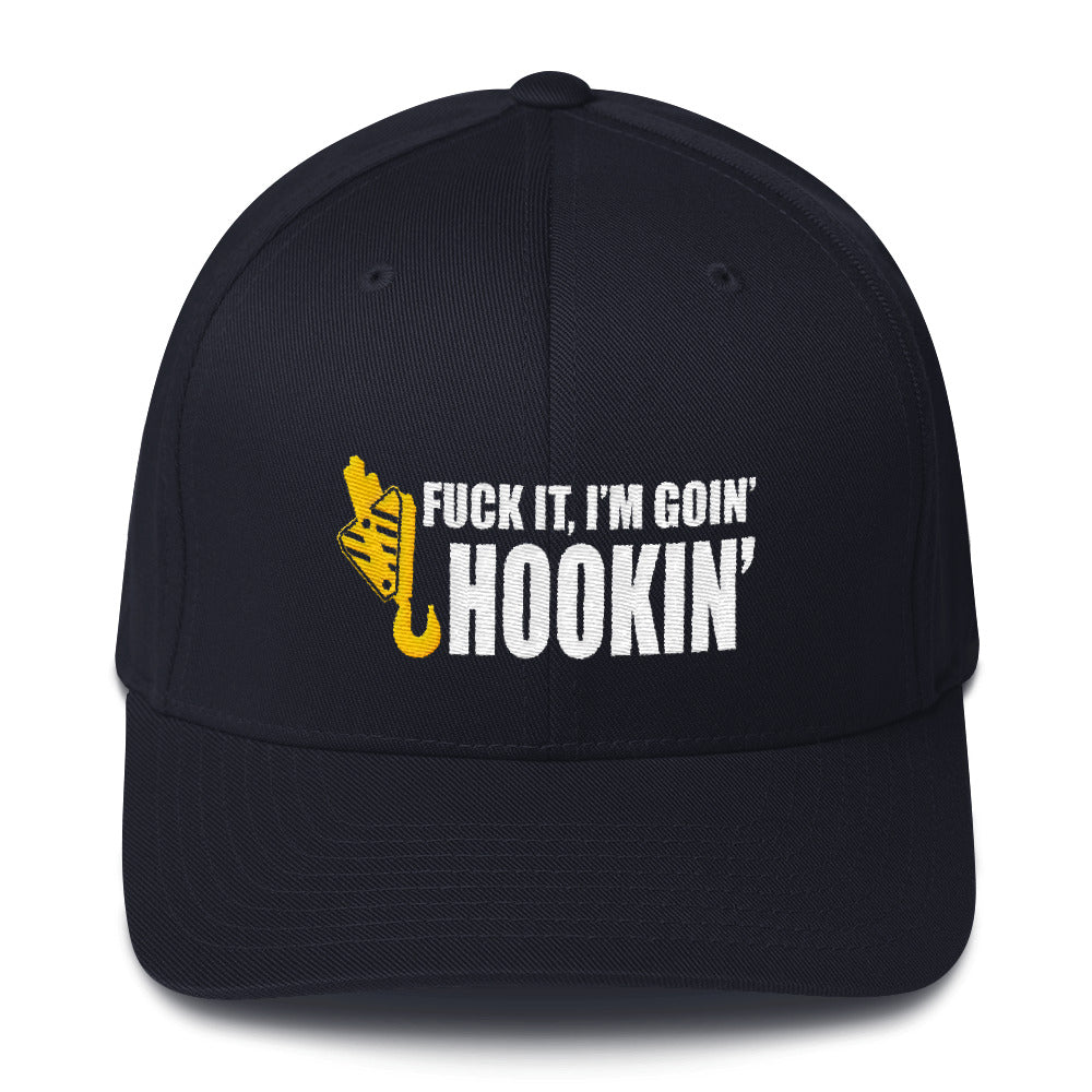 Fuck It, I'm Goin' Hookin' Crane Operator Flexfit Hat Free Shipping