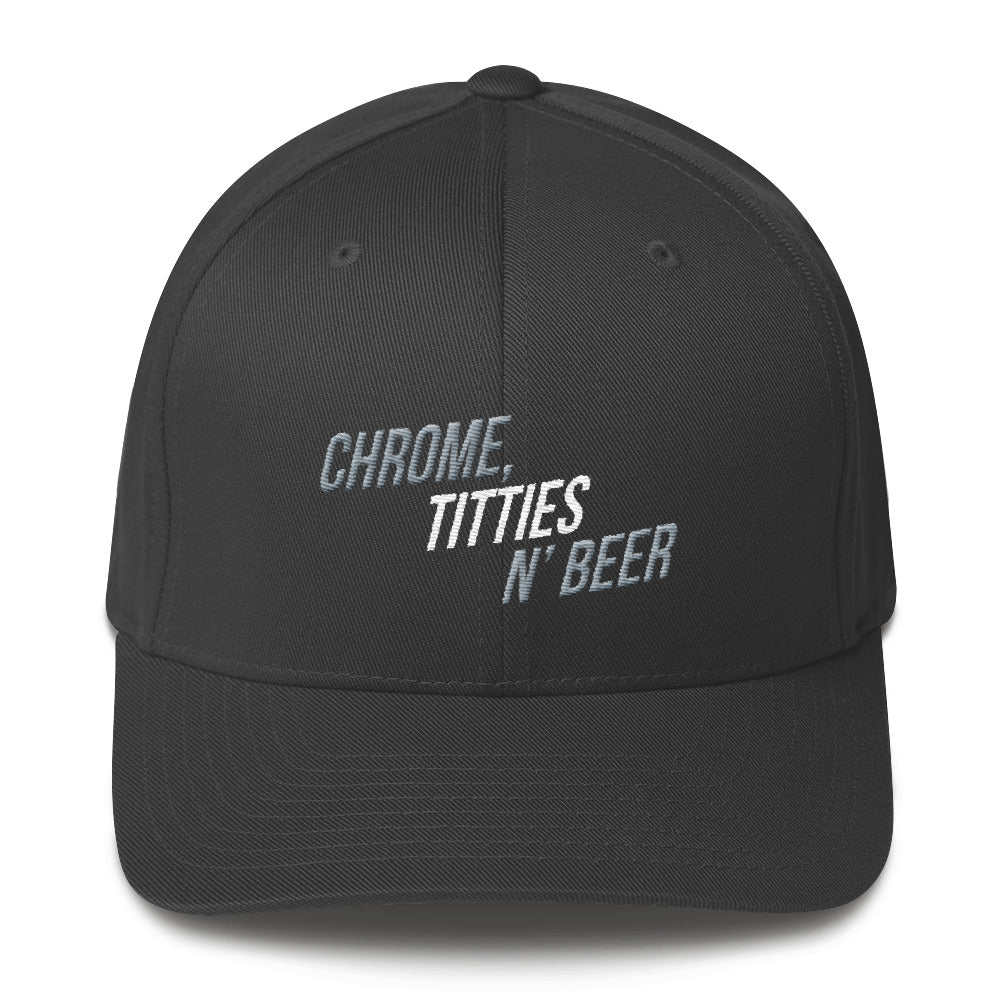 Chrome, Titties n' Beer Flexfit Hat