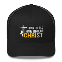 I Can Do All Things Through Christ Lineman Snapback Hat Free Shipping