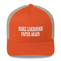 Make Logbooks Paper Again Snapback Hat Free Shipping