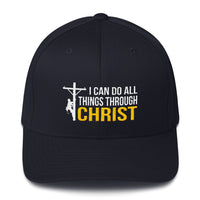 I Can Do All Things Through Christ Lineman Flexfit Hat Free Shipping