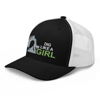 Dig Like A Girl - Excavator Embroidered Hat - Free Shipping
