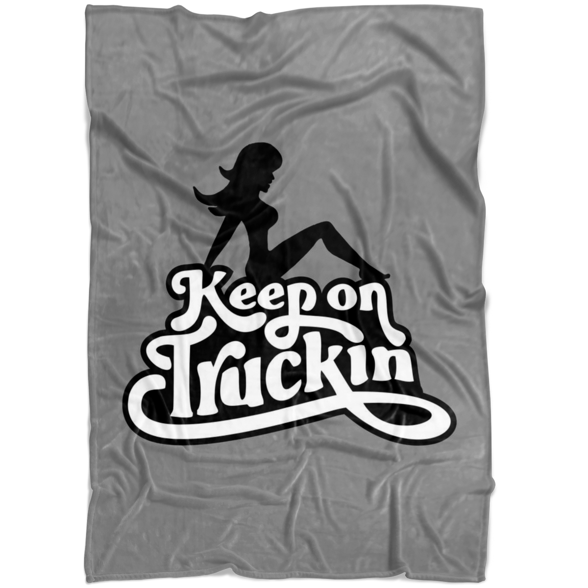 Keep On Trucking Mud Flap Girl Fleece Blanket Free Shipping